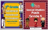 Ohio Social Studies and Science Pack Bundle Grade 5