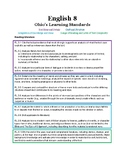 Ohio Standards for English Language Arts - Grade 8 - Color