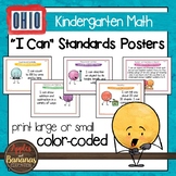 Ohio Standards for Kindergarten MATH "I Can" Posters