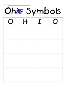 Preview of Ohio Symbols Bingo!