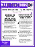 Ohio's Math Functions Standards - Poster Edition
