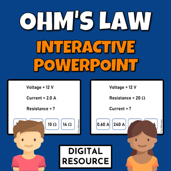 Preview of Ohm's Law Resistance Current Voltage Interactive Powerpoint Digital Resource