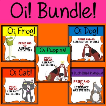 Preview of Oi Frog!, Oi Dog!, Oi Cat! and Oi Duck-Billed Platypus! Literacy Bundle.