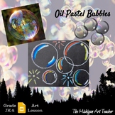 Oil Pastel Bubbles Art Project - Elementary Art Activity -
