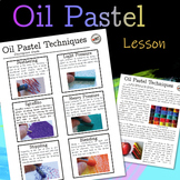 Oil Pastel Introduction Lesson - Sub Art Plan - No Prep