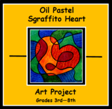 Oil Pastel Sgraffito Heart Art Project