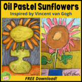 Oil Pastel Sunflower Art Project Inspired by Vincent Van G
