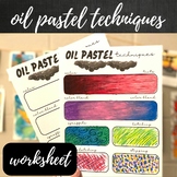 Oil Pastel Techniques Worksheet