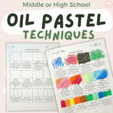 Oil Pastel Techniques Worksheet - Art Exercise - Skills Ha