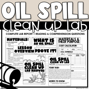 Preview of Oil Spill Clean Up Simulation Lab | Science Lab