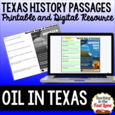 Oil in Texas -  TX History Reading Comprehension Passages 