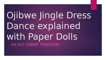 Preview of Ojibwe Jingle Dress Dance illustrated by Paper Dolls PPT