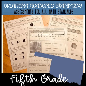 Preview of Oklahoma Academic Math Standards - Assessments for ALL 5th Grade Standards