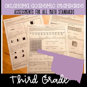 Preview of Oklahoma Academic Math Standards- Assessments for ALL Third Grade Standards