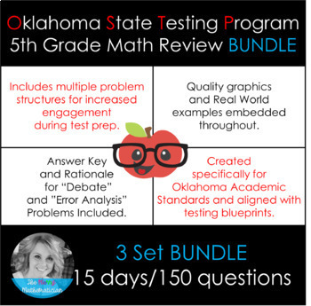 Preview of Oklahoma O.S.T.P. 5th Grade Math Study Guide BUNDLE (NOT YET UPDATED FOR 2024)