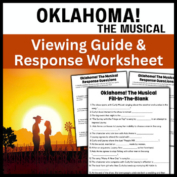 Preview of Oklahoma! The Musical: Fill In The Blank Viewing Guide & Response Worksheet