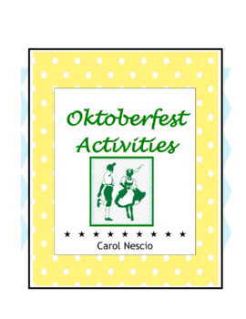 Preview of Oktoberfest Activities ~ Word Search + Crossword Puzzle + Bingo ~ Octoberfest