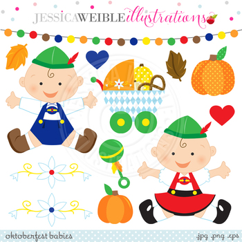 Bezighouden negatief zijde Oktoberfest Baby Cute Digital Clipart by JW Illustrations | TPT