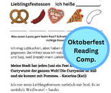 Oktoberfest - Favorite Fest Food Comprehension. German Rea