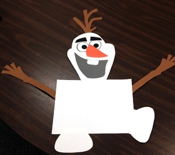 olaf writing template by samantha turner teachers pay teachers