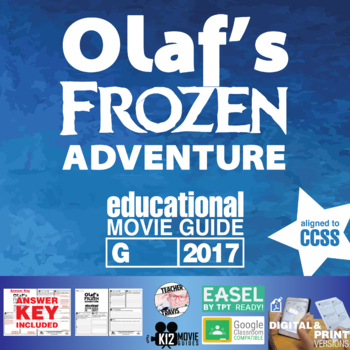 Preview of Olaf's Frozen Adventure Movie Guide | Worksheet | Google Slides (G - 2017)