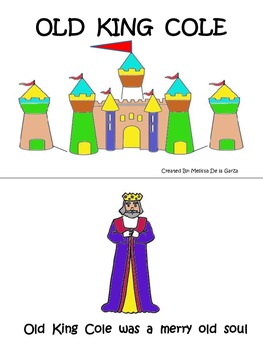 Preview of Old King Cole Rhyme Book and Coloring Book