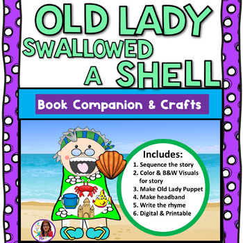 Preview of Old Lady Swallowed A Shell Book Companion & Crafts