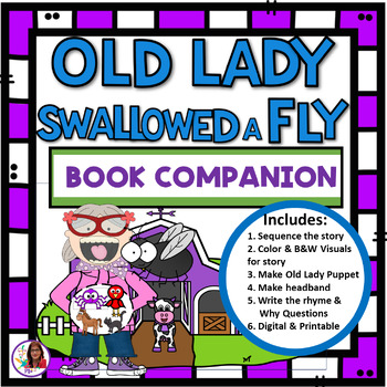 Preview of Old Lady Swallowed a Bat Book Companion & Crafts