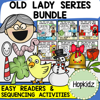 Preview of Old Lady Who Swallowed Series *GROWING* BUNDLE
