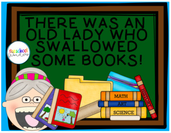 Preview of There Was an Old Lady Who Swallowed Some Books Retelling Pack