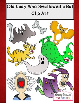 Preview of Old Lady Who Swallowed a Bat: Clip Art