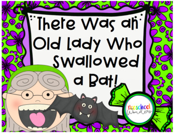Preview of There Was an Old Lady Who Swallowed a Bat Retelling Pack