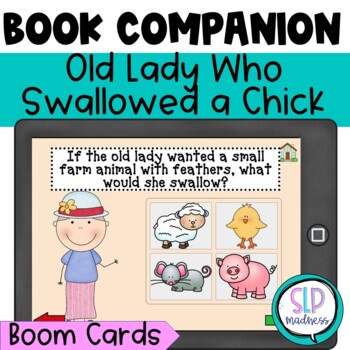 Preview of There Was an Old Lady Who Swallowed a Chick Spring Book Companion Speech Therapy