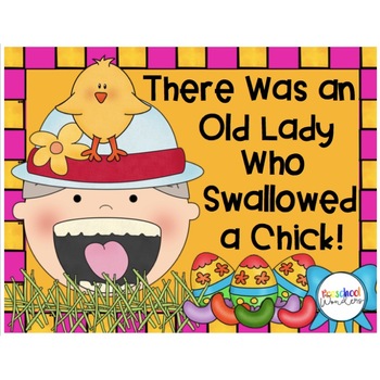 Preview of There Was an Old Lady Who Swallowed a Chick Retelling Pack