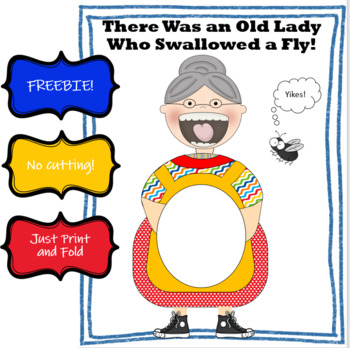Preview of Old Lady Who Swallowed a Fly -Past tense -ed Mini-book and Parent Letter