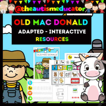 Preview of Old Mac Donald Interactive Book &  Resources for Autism / Special Education