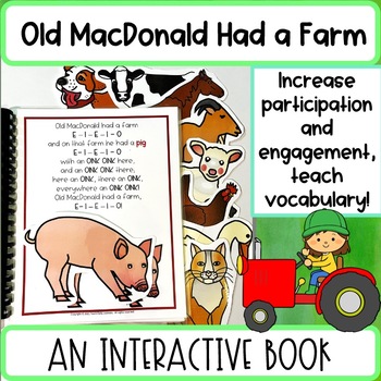 Preview of Old MacDonald Had a Farm Interactive Book - Circle Time, Small Group Activity