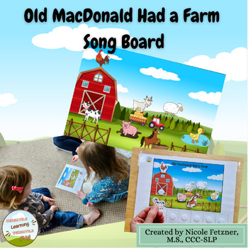 Preview of Old MacDonald Interactive Printable Song Board