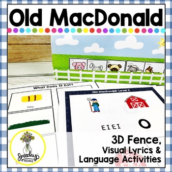 Preview of Old MacDonald Had a Farm Activity - Basic Concepts - Preschool Speech Therapy
