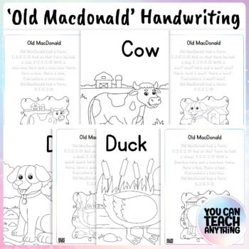 Story boards~ Old MacDonald had a farm~Nursery Rhymes~EYFS KS1 learning~Colour 