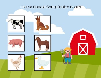 Preview of Old McDonald Had A Farm Choice Board