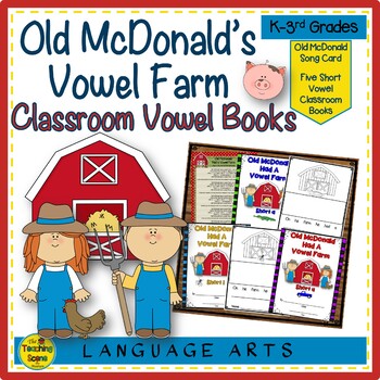 Preview of Old McDonald Had A Short Vowel Farm Song & Classroom Books
