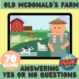 Old McDonald's Farm: Answering Yes or No Questions (BOOM CARDS)