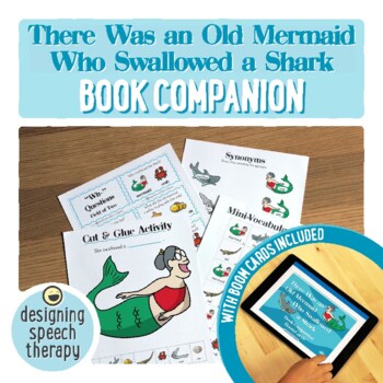 Preview of Old Mermaid who Swallowed a Shark Book Companion with Boom Cards