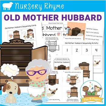 Preview of Old Mother Hubbard Nursery Rhyme - Literacy Lesson Plans