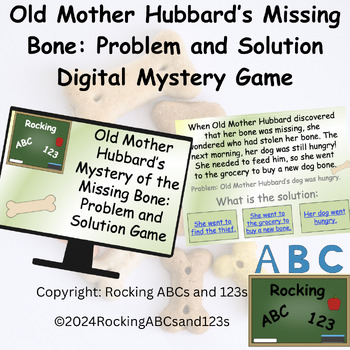 Preview of Old Mother Hubbard's Problem and Solution Mystery Reading Comprehension Game