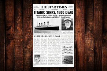 Preview of Old Newspaper Template for Google Docs - The Titanic - Fully Editable Contents
