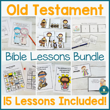 Preview of Old Testament Bible Lessons - BUNDLE - Activities, Coloring Pages, Bible Stories