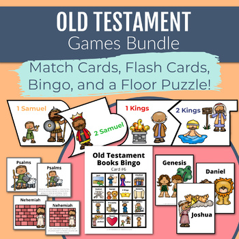 Preview of Old Testament Books of the Bible Games Bundle for Kindergarten to 6th Grades