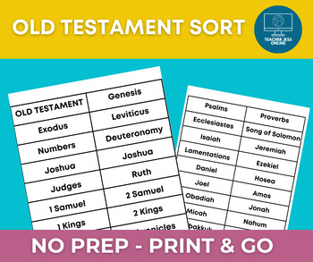 Preview of Old Testament Books of the Bible Sort & Quiz - Print & Digital!